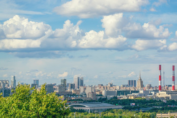 Fototapeta premium Panoramiczny widok na miasto Moskwa, Rosja