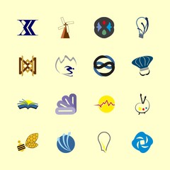16 logo icons set