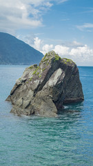The huge rock in the sea