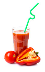 tomato juice in a glass