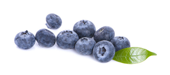 Blueberries isolated on white background