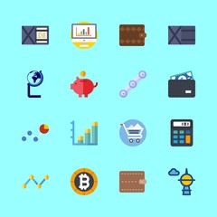 16 economy icons set