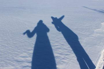 shadows in the snow
