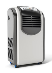 Generic illustration of mobile air conditioner. 3D illustration