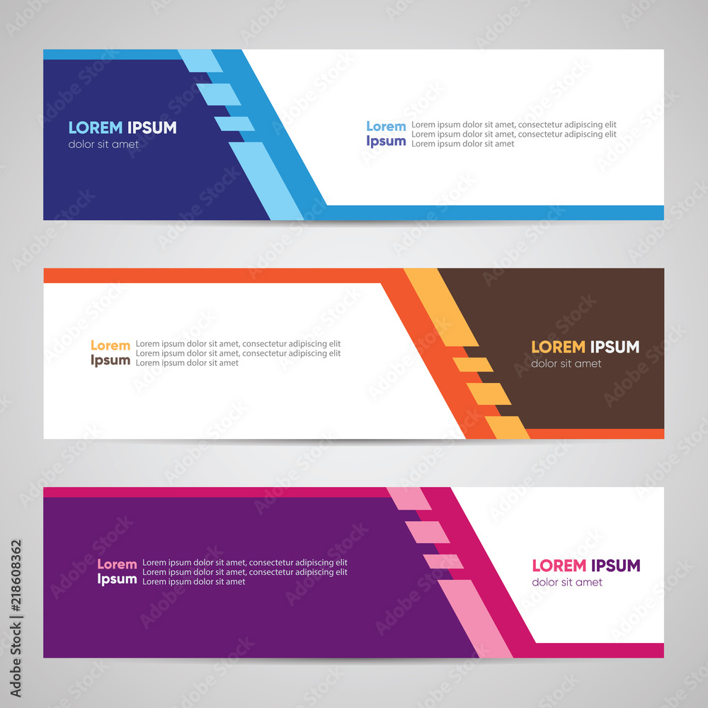 Sticker modern banner design. banner backdrop background header footer web template. abstract colorful banne