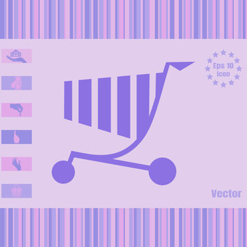 pushcart vector icon