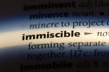 immiscible