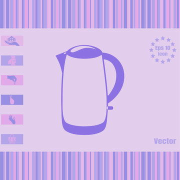 electric kettle vector icon