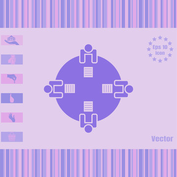 team work vector icon