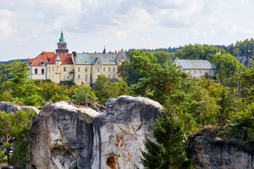 sandstone rock near Hruba Skala renaissance castle