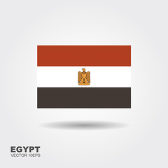 Vector Egypt flag, Egypt flag illustration. Vector icon