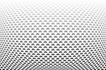 Convex half circles pattern. Textured background.