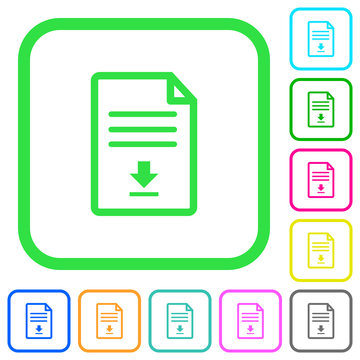 Download document vivid colored flat icons