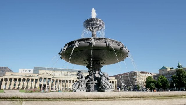 Stuttgart castle square fountain