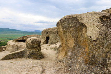 Old cave city Uplistsikhe in Caucasus mountains, Georgia