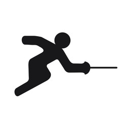 fencing logo symbol on white background athletics