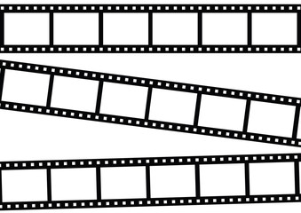 Film strip on white isolated