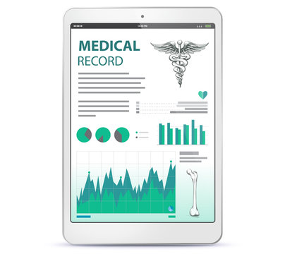 Medical Record on Tablet Computer Screen