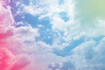 sun and cloud background with a pastel colored

