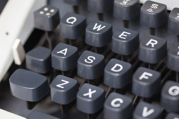 Detail of an old typewriter