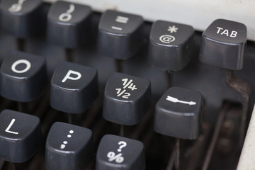 Detail of an old typewriter