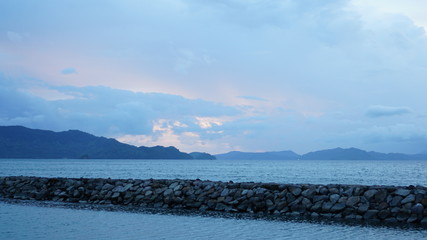 blue sky at the beach