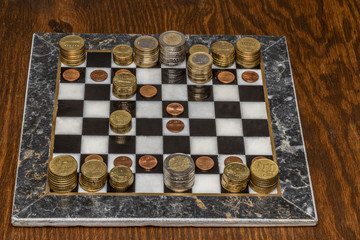 Schäfermatt mit Euro münzen