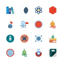16 science icons set