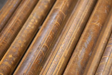 rusty Metal pipes in stock