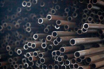 rusty Metal pipes in stock