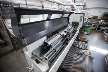 Metal cutting machine tools in the factory