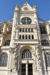 Obraz premium Grand portail de léglise Saint-Eustache à Paris, France