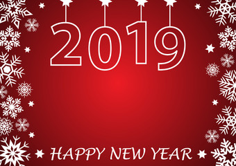 New Year greeting card 2019
