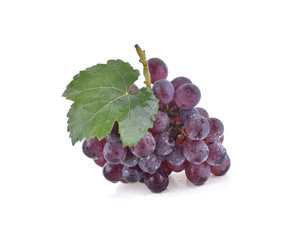 Grapes with drop of water isolated on white background.