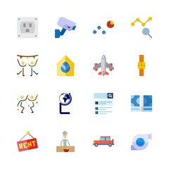 16 technology icons set