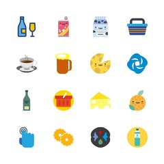 drink icons set. pot, serving, retail and wet graphic works