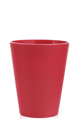 red plastic glass