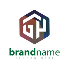 G Y Initial letter hexagonal logo vector