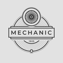 Auto mechanic service. Mechanic service logo set. Repair service auto mechanic logos. Car vintage vector logo set. Vector illustration.