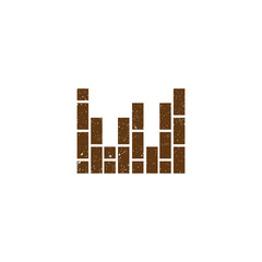 Fototapeta na wymiar W Letter with brick wall logo icon vector