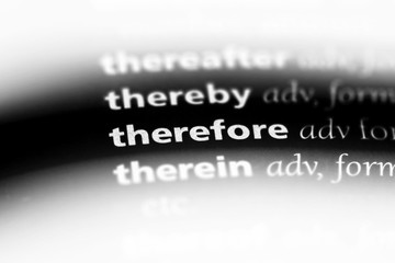 therefore