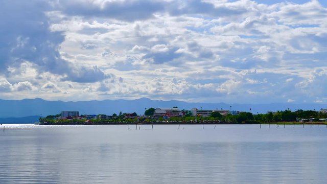 4K time lapse video of Kwan Phayao lake with the Phayao city, Thailand.