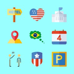9 flag icons set