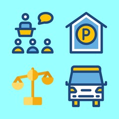 business icons set. relaxation, stack, rock and sky graphic works