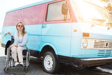 Woman in a wheelchair