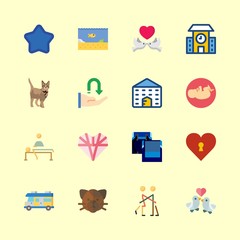 family vector icons set. love, hug, newborn and receive in this set