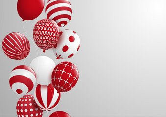 Abstract and celebrations background with colorful decorative balloon .Vector eps10.