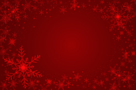  snowflakes on a red background
