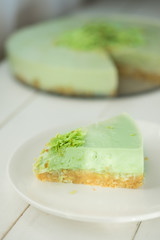 A piece of cheesecake