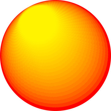 esfera com luz amarela